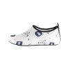 Men's white and blue patterned barefoot aqua shoes, perfect for leisure and water activities, flexible and comfortable