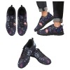 Women's Breathable Sneakers (Model 055) with starry night print, mesh cloth, comfortable and stylish.