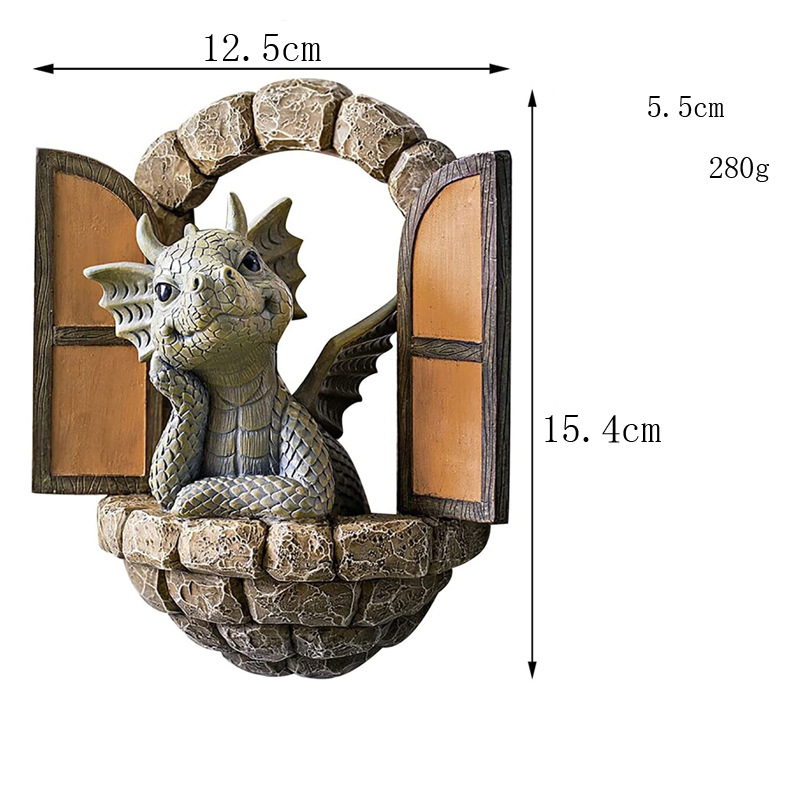 Resin garden ornament shown in a daytime outdoor setting