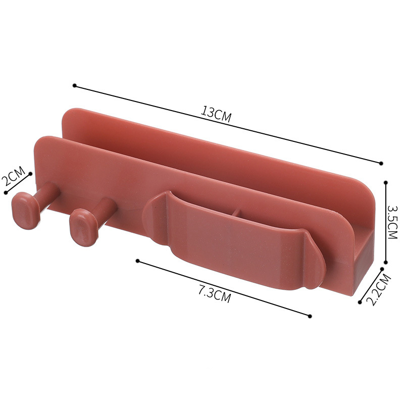 Terracotta holder showing the curved cable wrap clip and spaced hooks