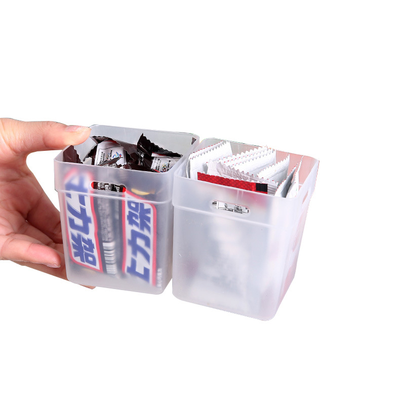 Snap-in storage bins arranged in a tidy home setting