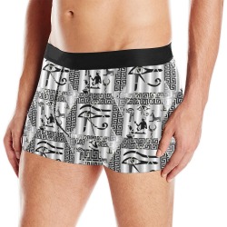 Men's All-Over Print Boxer Briefs in black and white pattern
