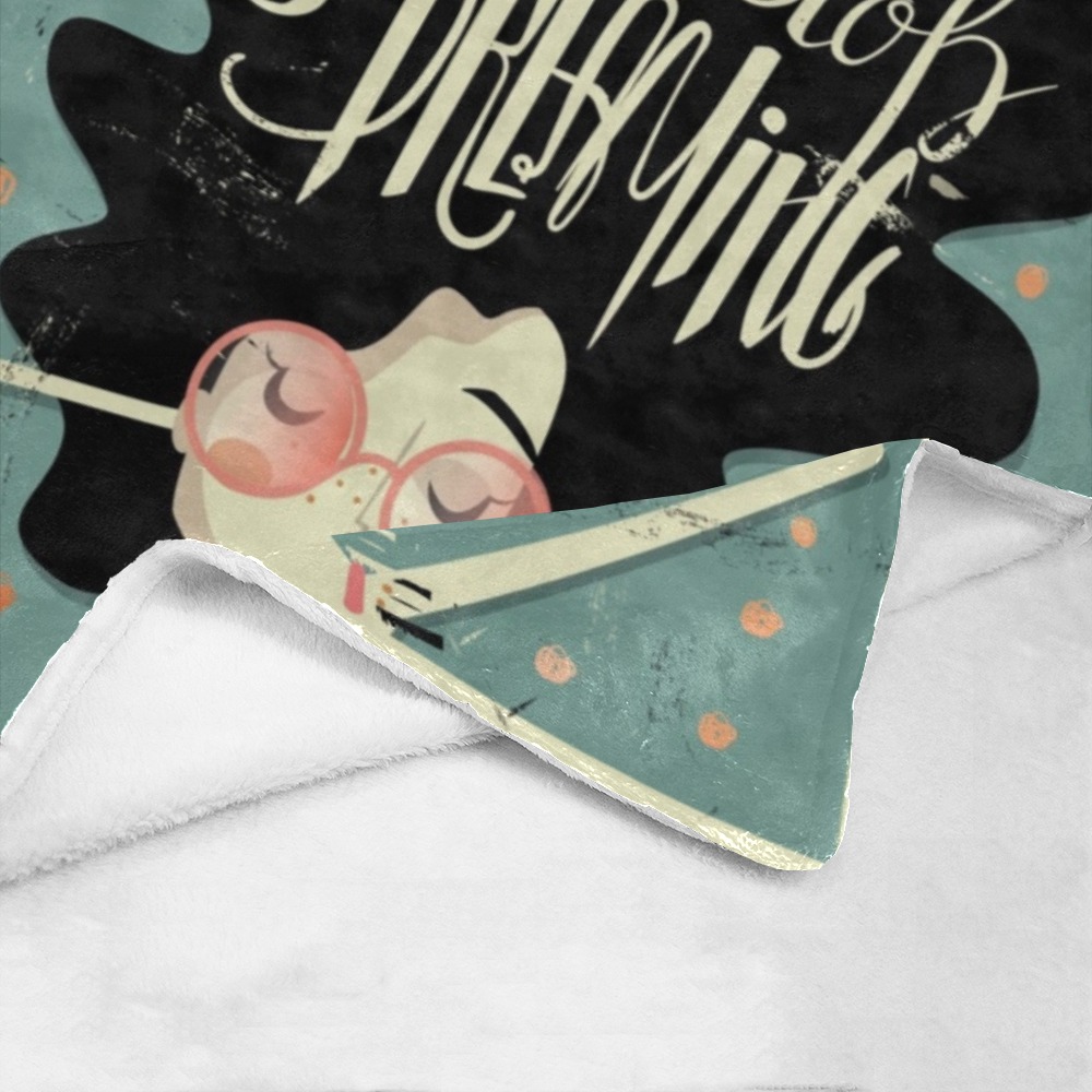 Ultra-Soft Micro Fleece Blanket detail: 'Pretty Pink' design, made in USA