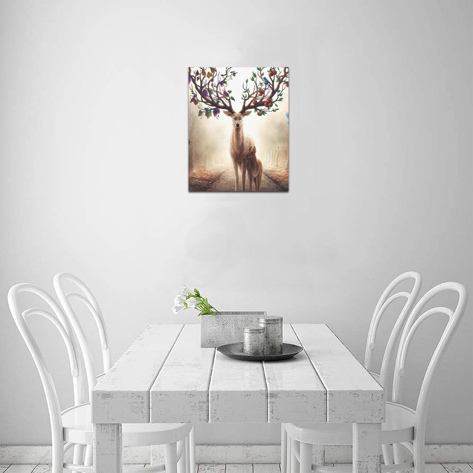 8x10 Canvas Print Deer Art for Living Room, Bedroom Decor, USA Made