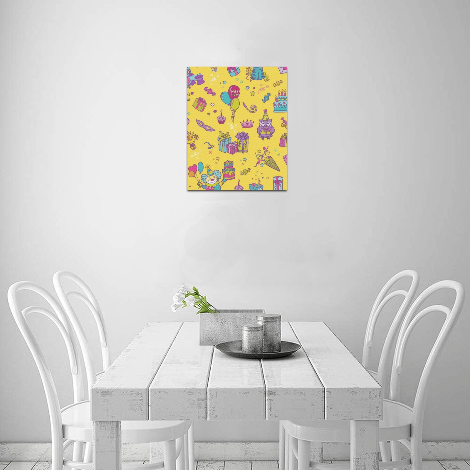 8x10 inch Canvas Print with colorful pattern, Made in USA, bedroom wall decor
