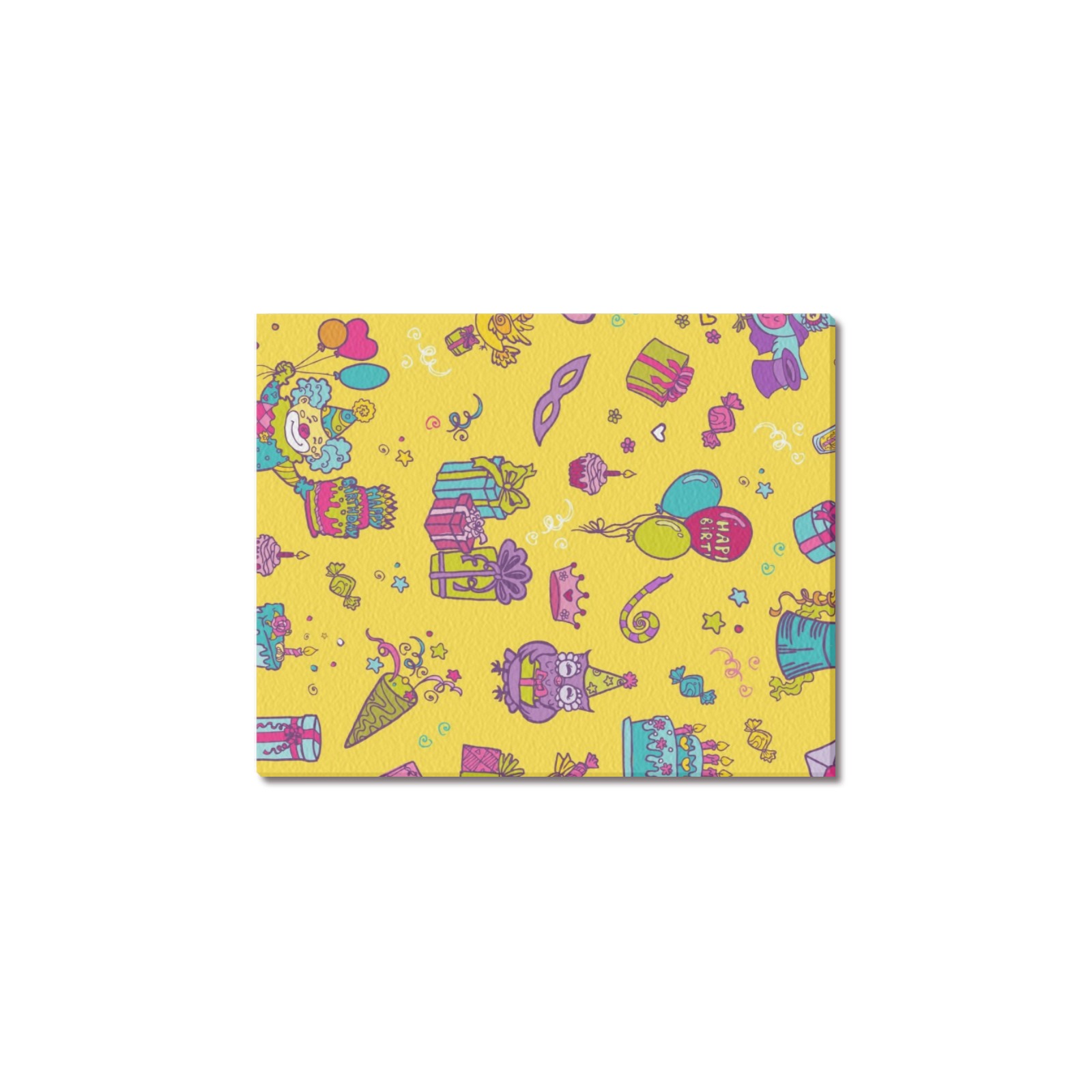 8x10" Frame Canvas Print with Colorful Pattern, Bedroom Wall Decor