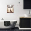 8x10" Canvas Print: Deer with tree-like antlers for bathroom decor, USA made