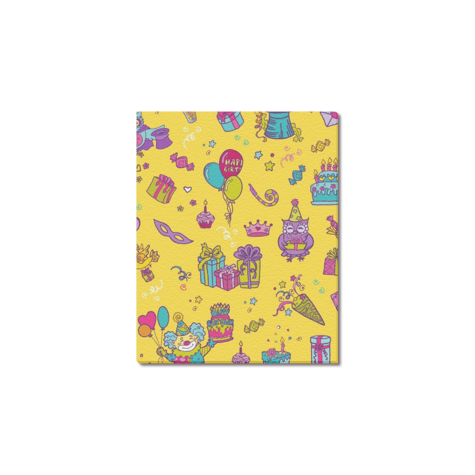 Frame Canvas Print 8x10 inch with Colorful Pattern, USA Made, bedroom decor