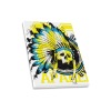 Frame Canvas Print 16x20 inch with vibrant Native American skull, USA Made, Inkedjoy
