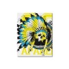 Frame Canvas Print: Native American skull art with vibrant colors, 16x20 inch, USA made, Inkedjoy