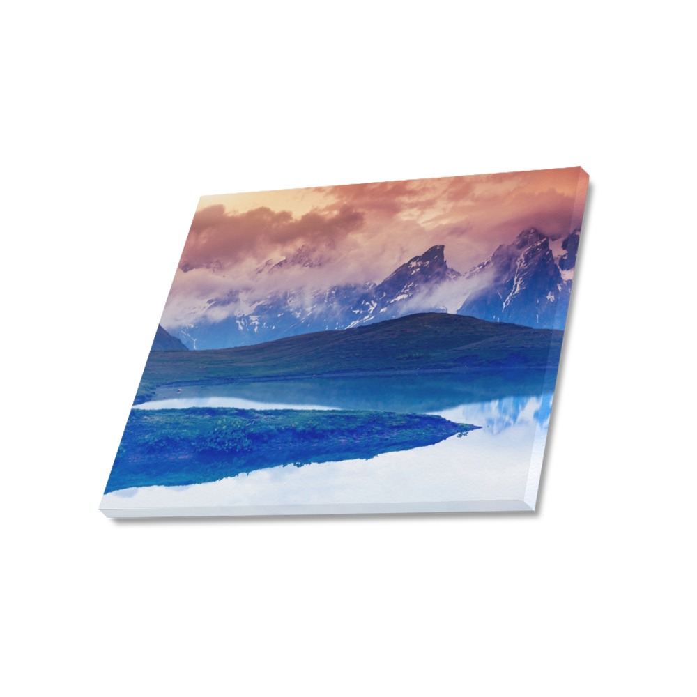 20x16 inch Frame Canvas Print - Coastal Landscape Painting