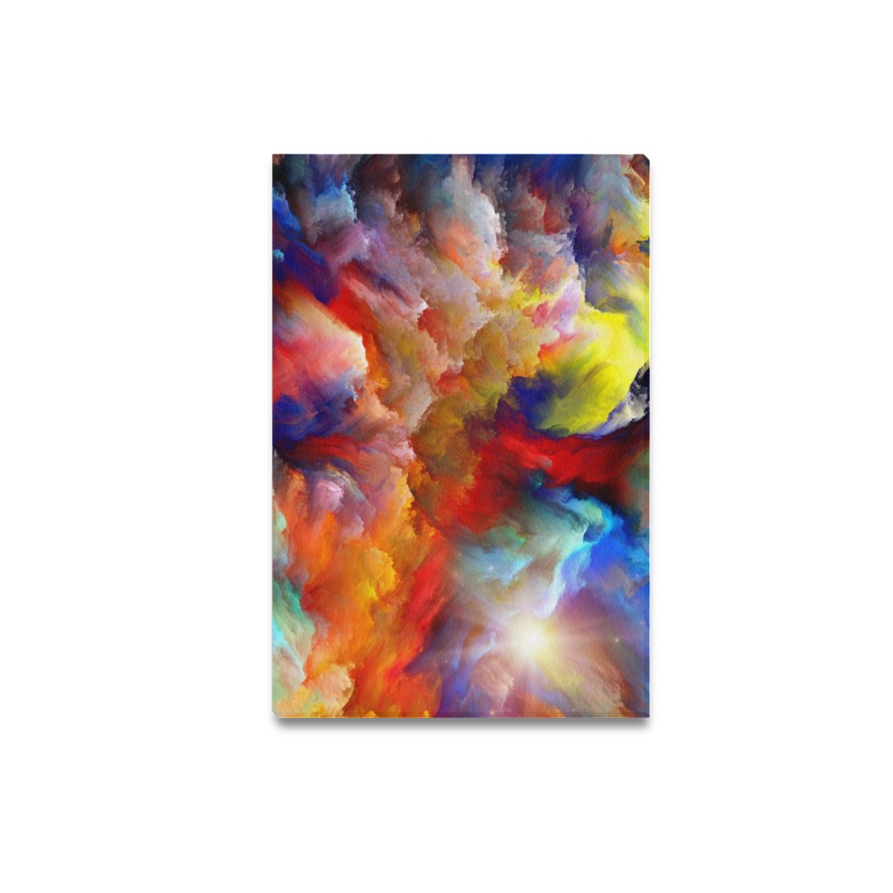 18x12 inch Frame Canvas Print - Colorful Abstract Art for Home Decor