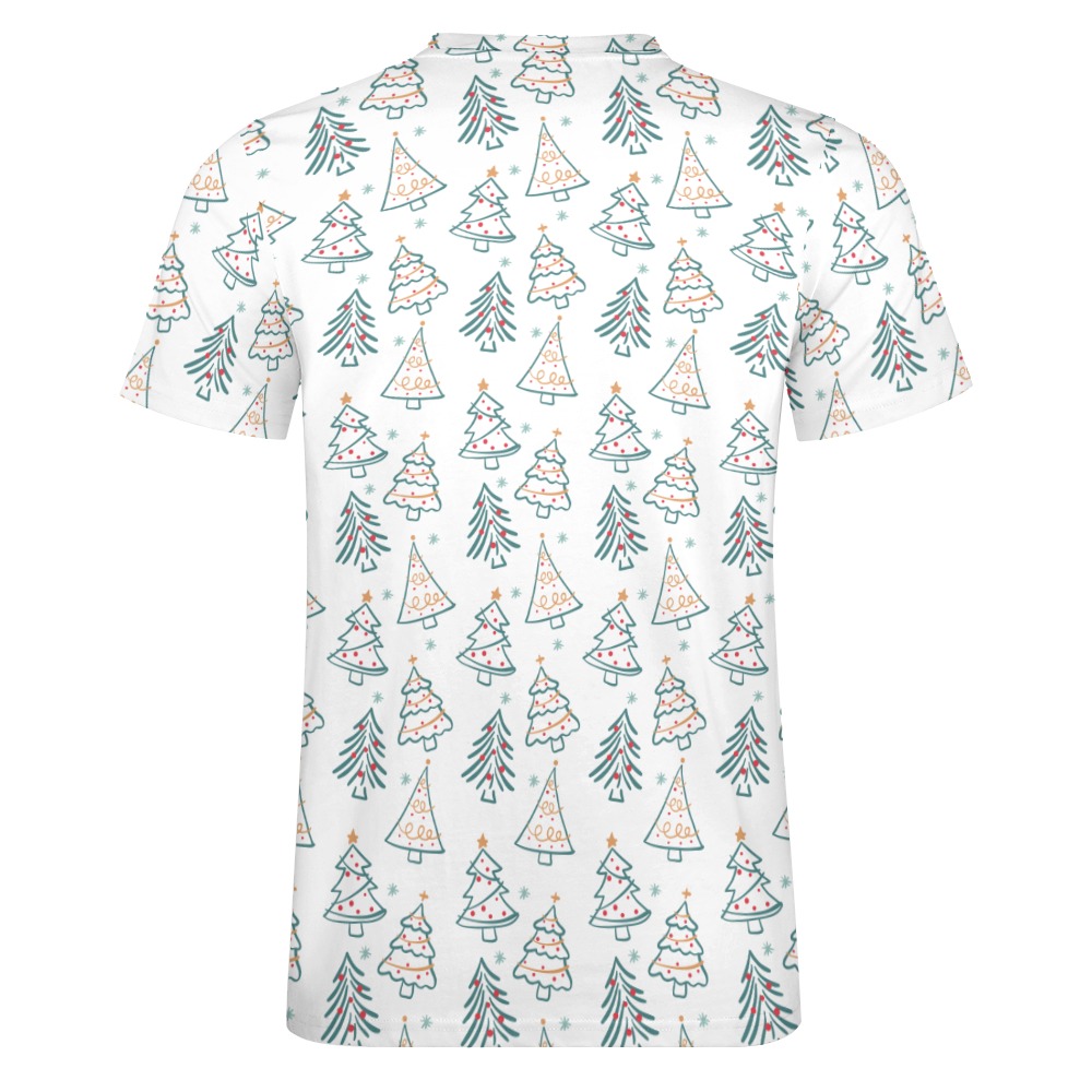 Men's cotton t-shirt with sailboat pattern