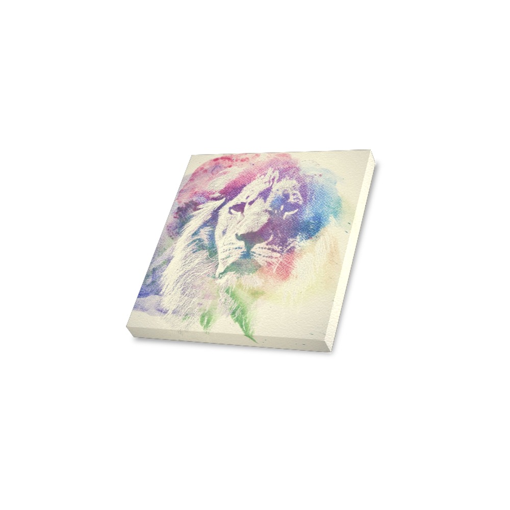 6x6 Frame Canvas Print of a watercolor art featuring a woman, solid wood frame, for home decor