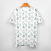 Men's white cotton t-shirt with tree pattern. Pure cotton, soft fabric, summer fashion.