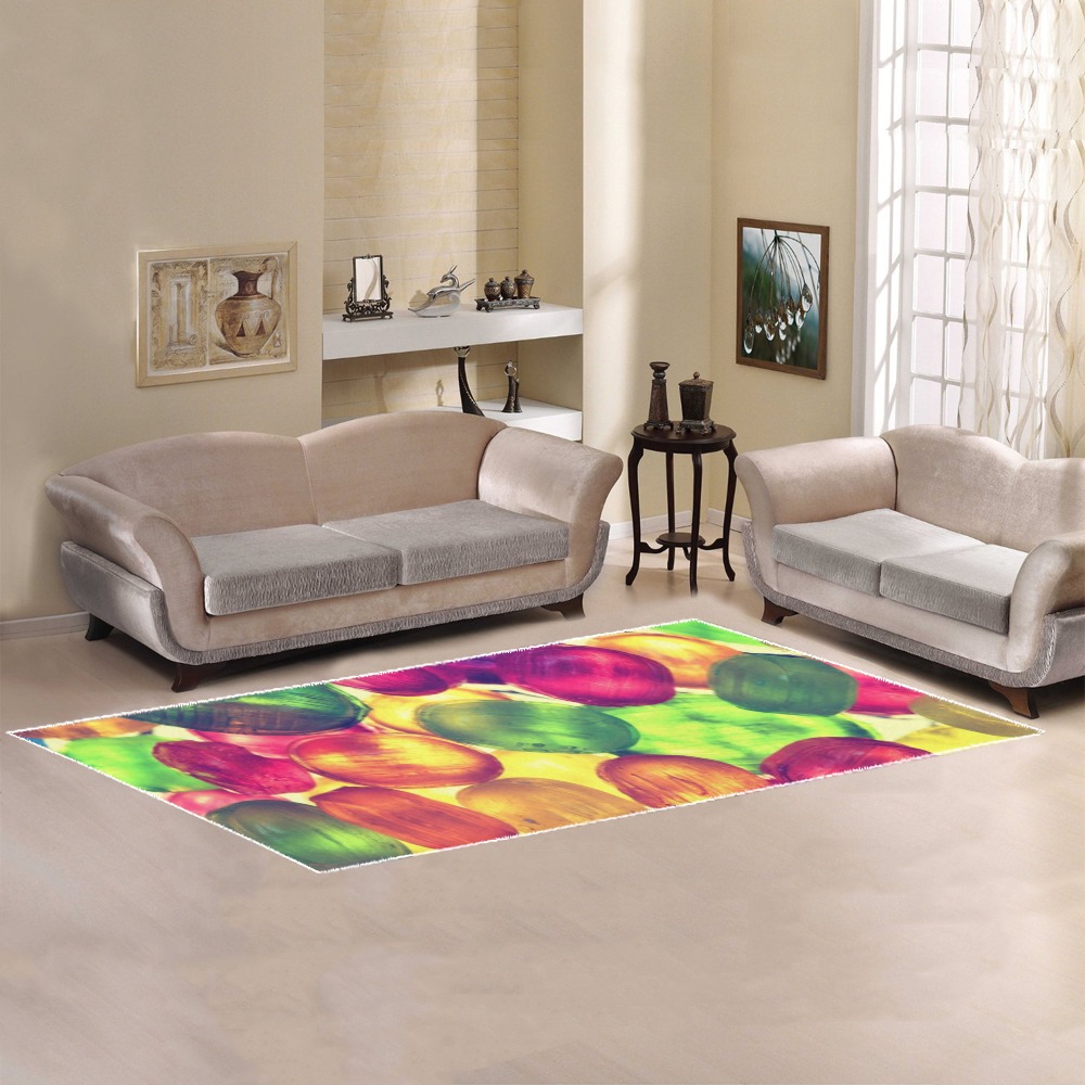 10' x 3.2' Area Rug with Abstract Floral Design for Living Room Decor