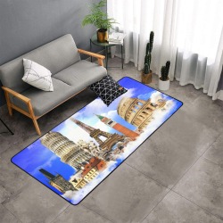 Area Rug with Black Binding  7'x3'3''