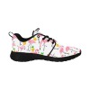 Women's Flamingo Print Mesh Sneakers (02001) with black sole, sports & casual wear.