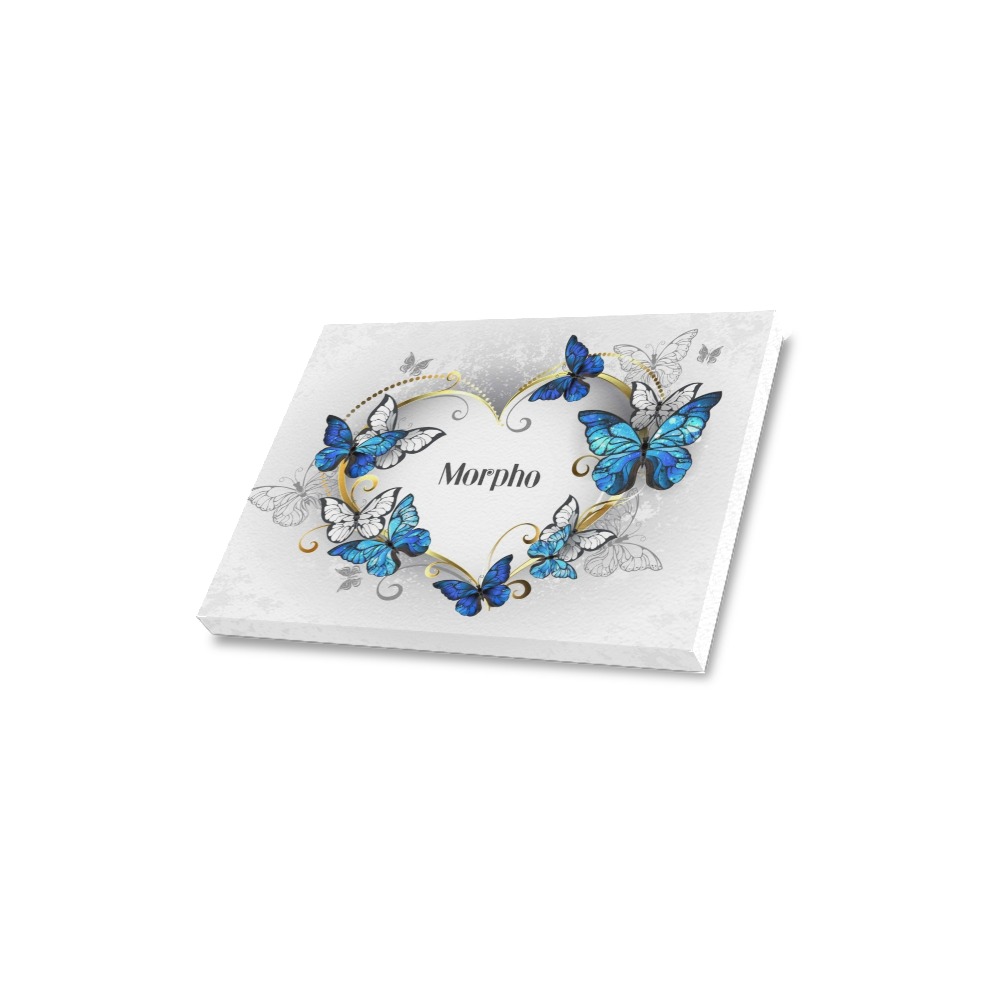 16x12 inch Canvas Print with "Believe" Heart-Shaped Butterfly Design