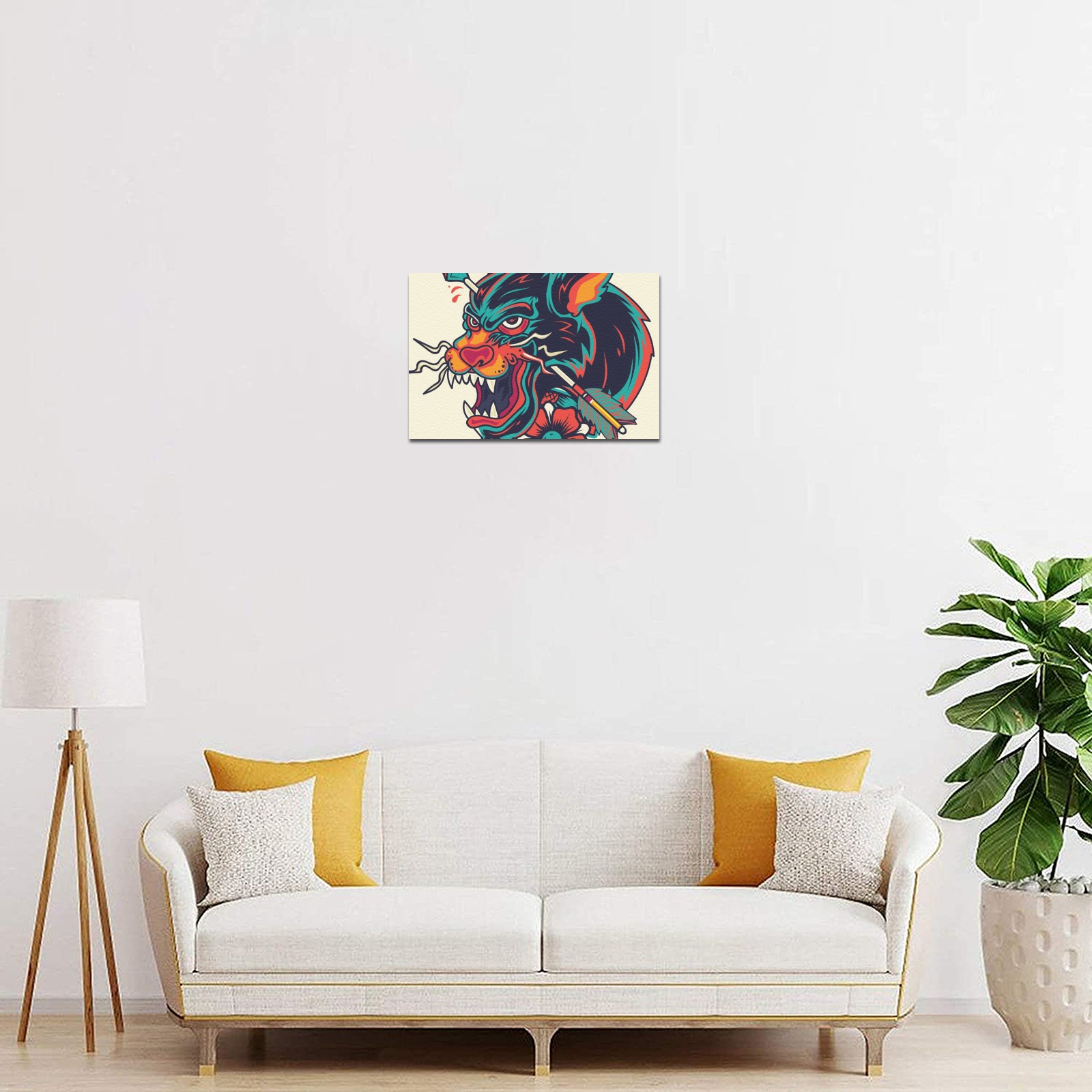 Framed Canvas Print 12x8" with vibrant artwork, perfect for home decor or gifting.