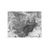 Gray marble pattern area rug 5.2' x 4' for living room. Polyester rug for home decor.