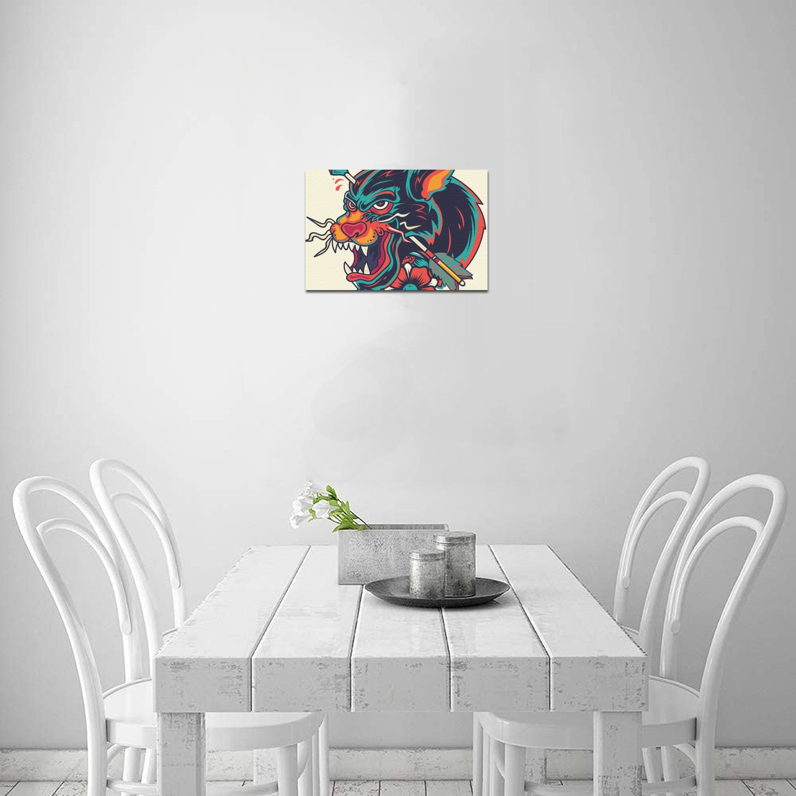 12x8 Framed Canvas Print featuring vibrant artwork, ideal for home decor and gifting.
