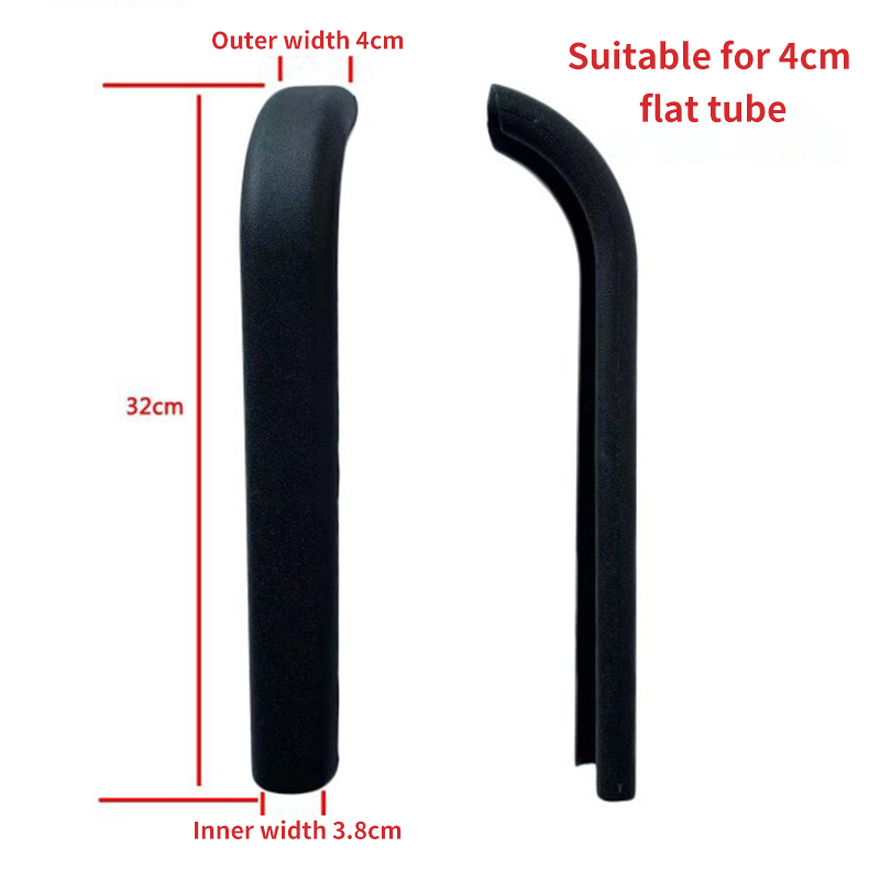 Armrest cover shown beside a measured round tube for fit reference