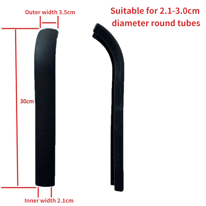 Black textured armrest cover labelled for 2.1-3.0cm round tubes