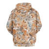 Shiba Inu pattern men's hoodie, USA size, drawstring hood, kangaroo pocket.