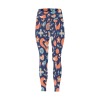 Model L36 Women's high-waisted leggings in abstract floral print for yoga & fitness, Polyester & Spandex.