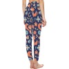 Model L36 Women's high-waisted leggings, abstract floral print, yoga & fitness.