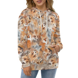 Men's all over print hoodie featuring a Shiba Inu dog pattern, perfect for casual wear in USA sizes
