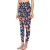 Women's High-Waisted Leggings Model L36 featuring abstract floral pattern, perfect for yoga and fitness