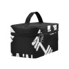 Black Cosmetic Bag (Model 1658) with handle featuring 'LIFT' design, made of polyester, perfect for travel storage.