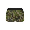 Green Camo Print Men's Boxer Briefs with Fly, comfortable fit, polyester