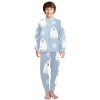 Big Boys' Polar Bear Pajama Set, long-sleeve crew neck, comfortable polyester sleepwear.