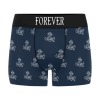 Men's navy blue boxer briefs with white anchor print and "FOREVER" waistband
