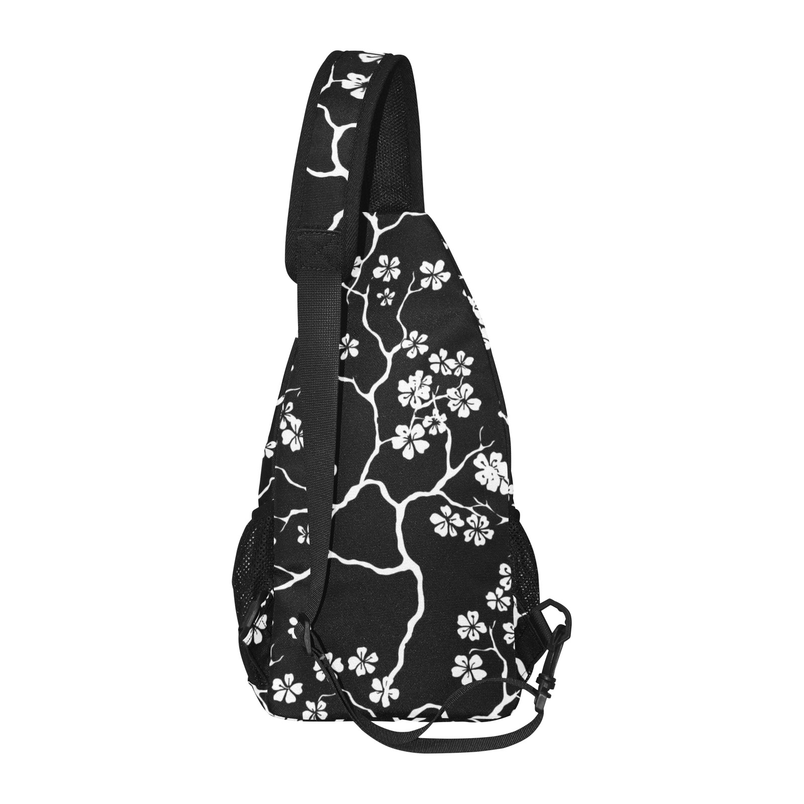 All Over Print Chest Bag (Model 1719) with floral pattern, made of 100% polyester, unisex design, ideal for daily activities.