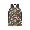 Medium Canvas Backpack with Skull Pattern