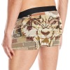 Men's Wolf Print Boxer Briefs (Model L10), polyester, with wolf face design.