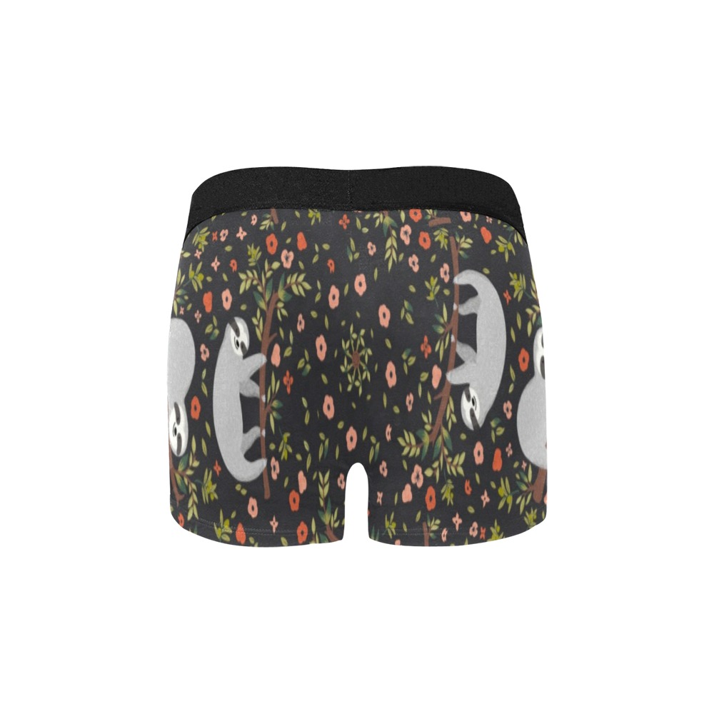 Men's all over print boxer briefs with floral and ghost pattern