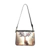 Deer design Small Shoulder Bag (Model 1710), PU leather, adjustable strap. Inkedjoy.