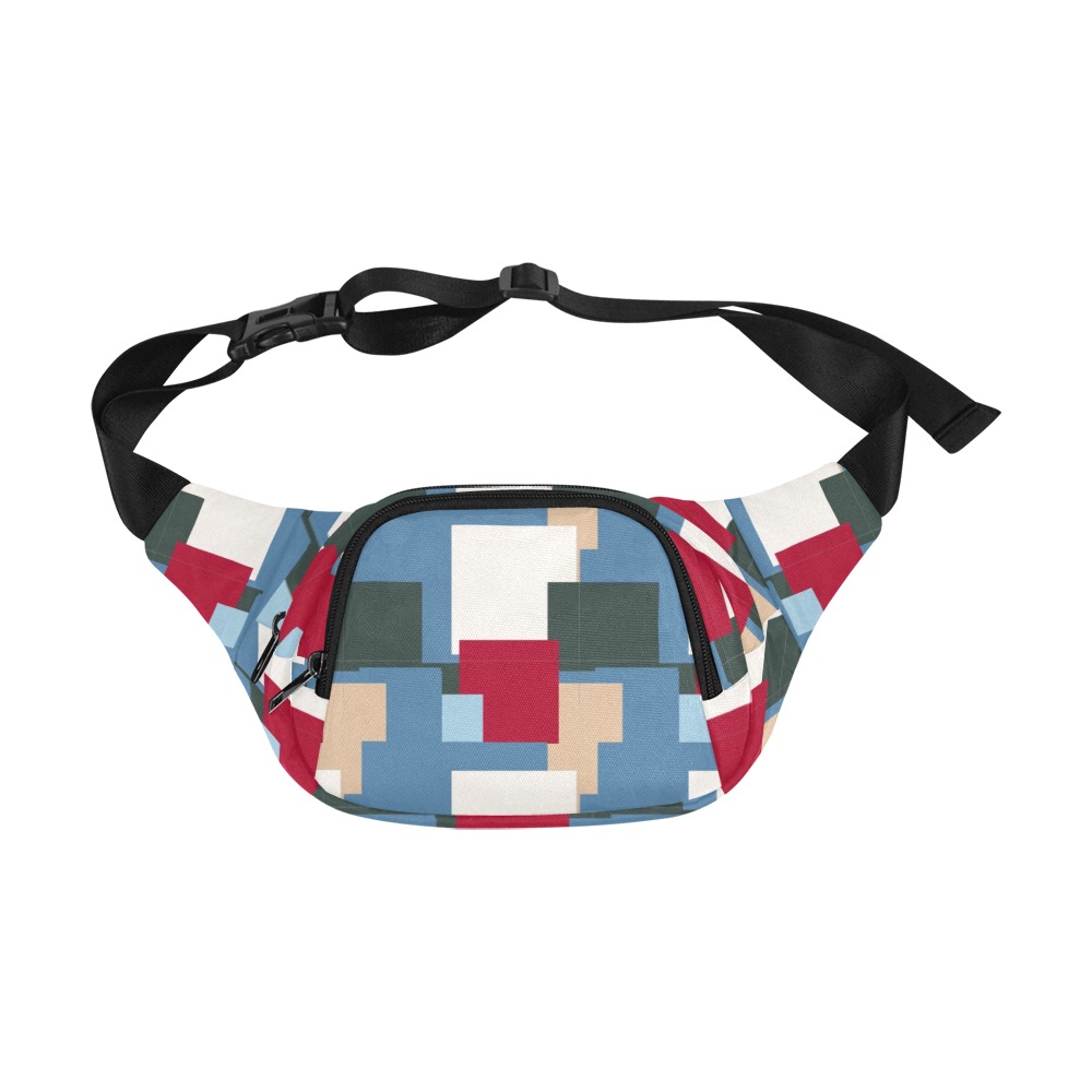 Unisex Waist Bag (Model 1677) with all-over print, durable nylon cloth, perfect for sports and travel.