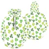 Women's clover print hoodie (Model H13) with hood and pocket, spring/autumn wear.