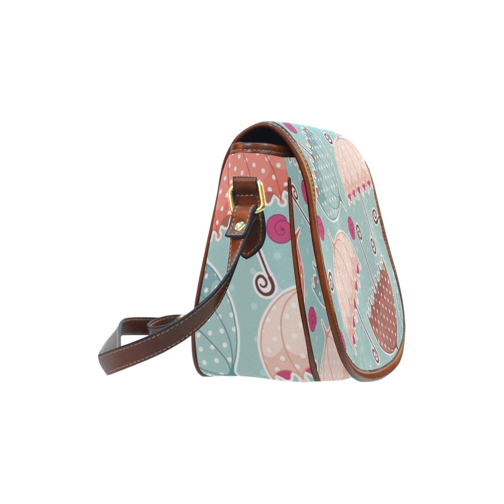 Saddle Bag (Model 1649) (Big) for Women, Waterproof Oxford Cloth, Adjustable Shoulder Strap