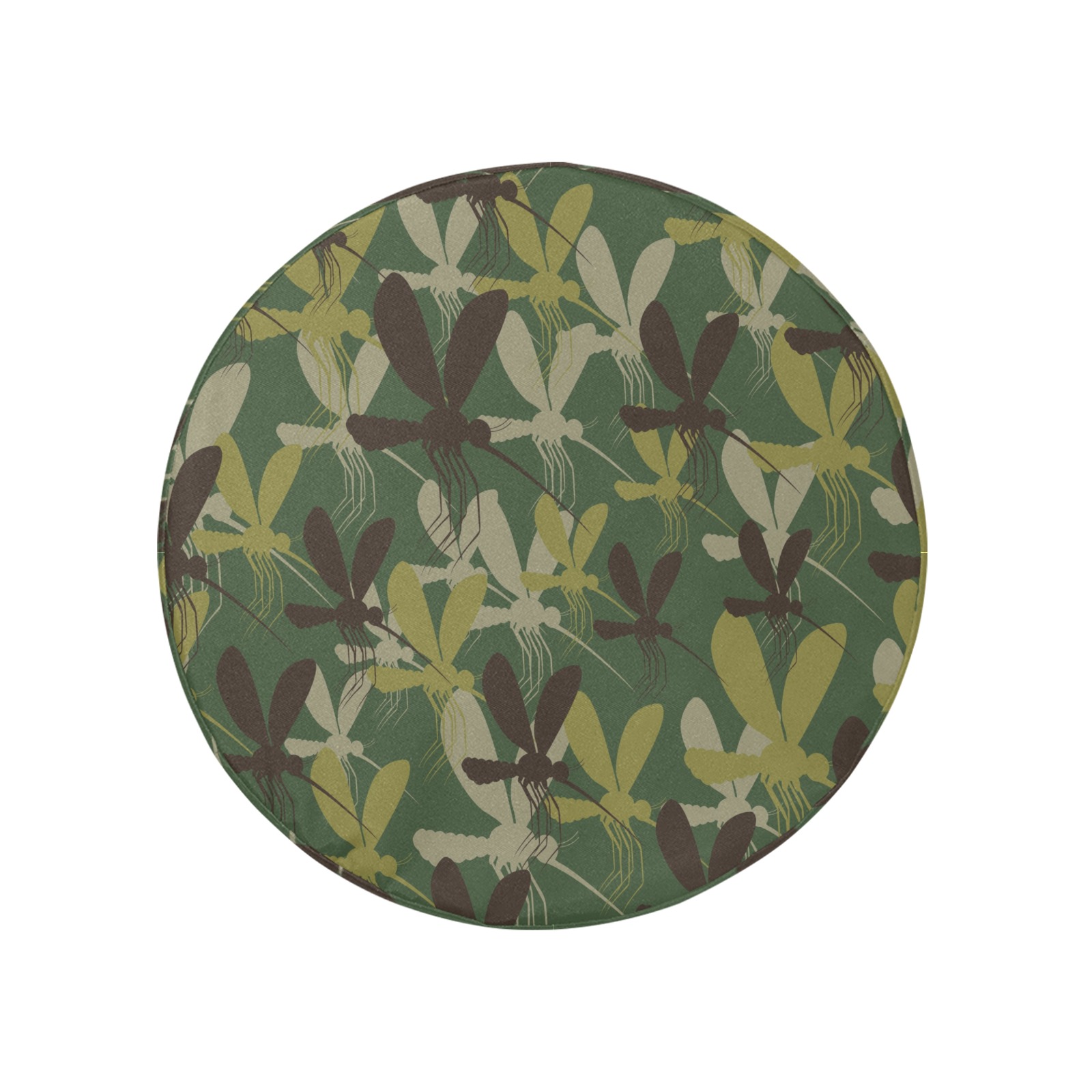 Camouflage spare tire cover (16") in green, durable polyester, wheel protection