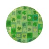 Green shamrock design spare tire cover, 17-inch size, durable polyester material