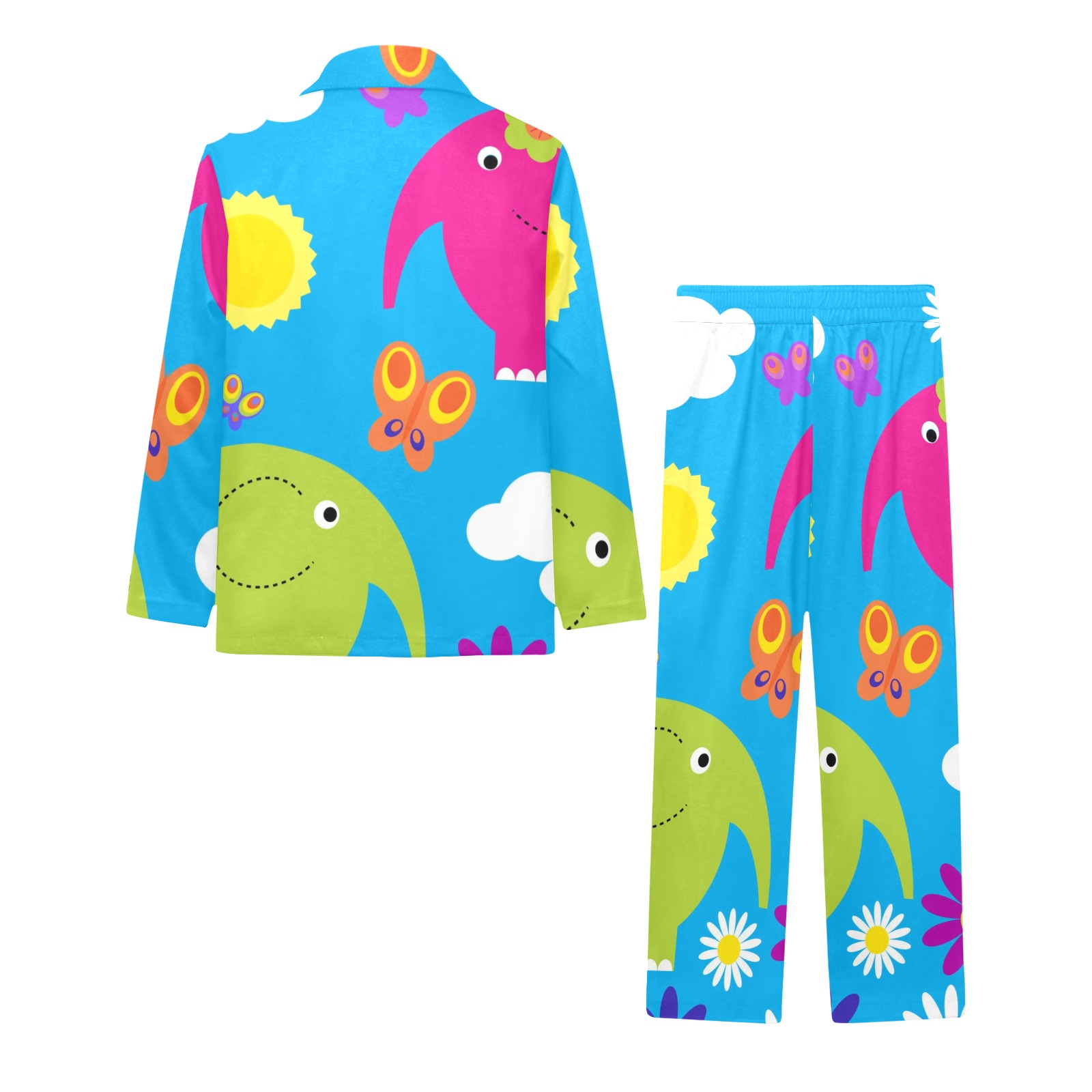 Big Boys' V-Neck Pajama Set (Sets 02) with Colorful Print