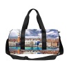 Model 1679 Travel Duffel Bag with scenic print and adjustable strap, perfect for travel and outdoor activities.
