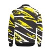 Men's Yellow and Black Abstract Bomber Jacket (Model H31) - Back View